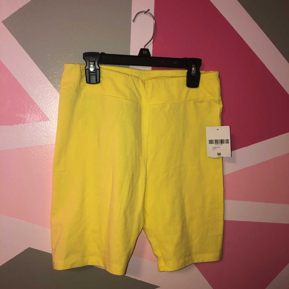 Yellow Short Leggings (Biker Shorts)
